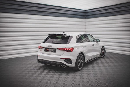 Maxton Rear Side Splitters V.1 Audi S3 Sportback 8Y - Gloss Black