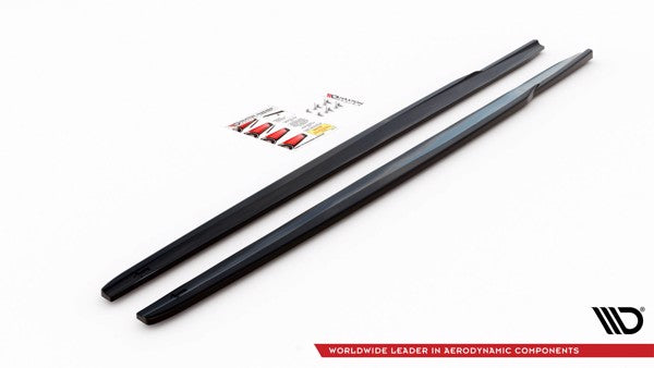 Maxton Side Skirts Diffusers V.1 BMW 2 Gran Coupe M-Pack / M235I F44 - Gloss Black