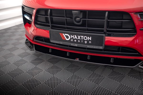 Maxton Front Splitter V.1 Porsche Macan Mk1 Facelift - Gloss Black