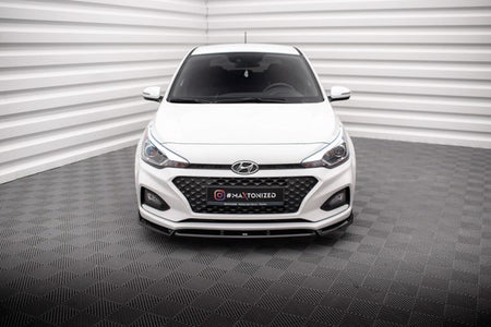 Maxton Front Splitter V.2 Hyundai I20 Mk2 Facelift - Gloss Black