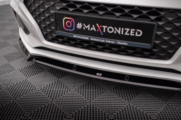 Maxton Front Splitter V.2 Hyundai I20 Mk2 Facelift - Gloss Black