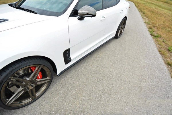 Maxton Side Skirts Diffusers Kia Stinger Gt - Gloss Black