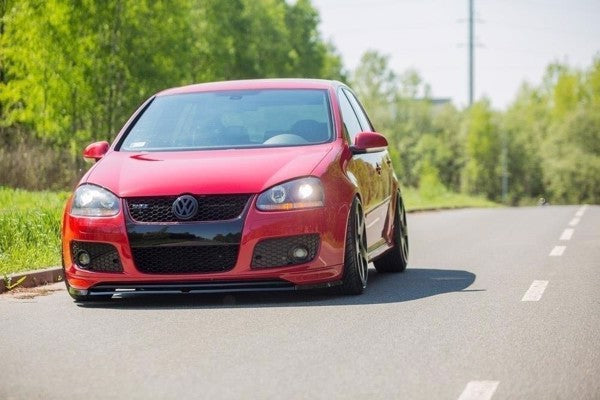 Maxton Front Splitter VW Golf V Gti (For Gti 30Th Front Bumper Spoiler) - Gloss Black