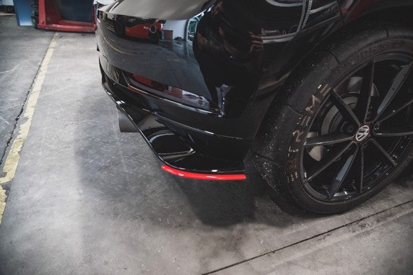 Maxton Rear Side Splitters VW Golf 7 Gti Tcr - Gloss Black