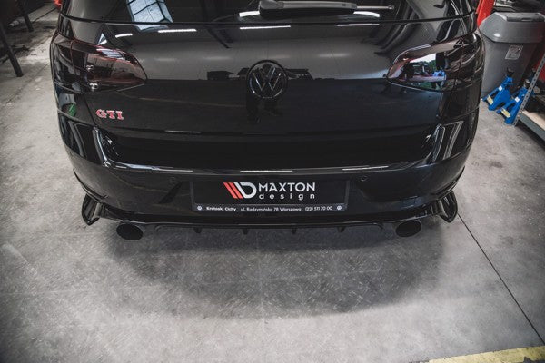 Maxton Rear Side Splitters VW Golf 7 Gti Tcr - Gloss Black