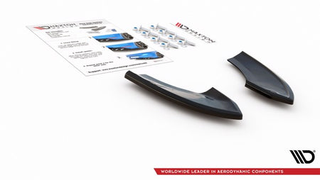 Maxton Rear Side Splitters VW Golf 7 Gti Tcr - Gloss Black