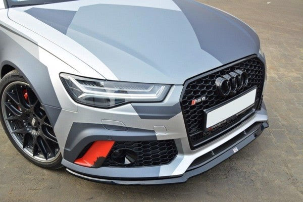 Maxton Front Splitter V.2 Audi RS6 C7 / C7 Fl - Gloss Black