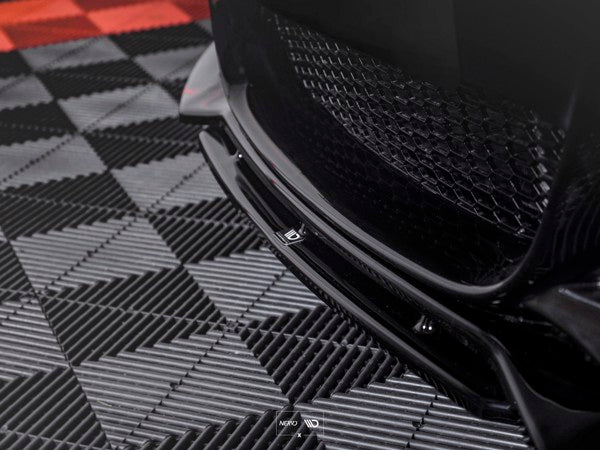 Maxton Front Splitter V.1 For BMW 1 E82 Facelift M-Pack - Gloss Black
