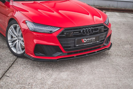 Maxton Front Splitter V.2 Audi A7 C8 S-Line / S7 C8 - Gloss Black