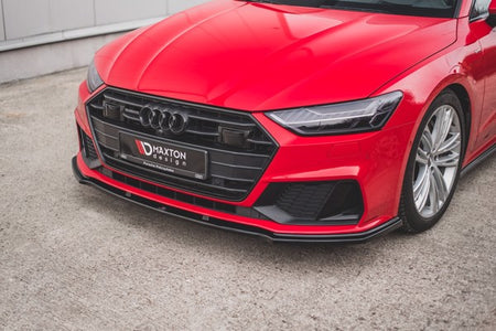 Maxton Front Splitter V.2 Audi A7 C8 S-Line / S7 C8 - Gloss Black