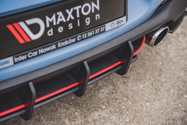 Maxton Racing Durability Rear Diffuser V.1 Hyundai I30 N Mk3 Hatchback - Black