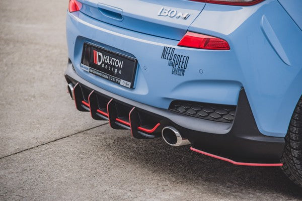 Maxton Racing Durability Rear Diffuser V.1 Hyundai I30 N Mk3 Hatchback - Black
