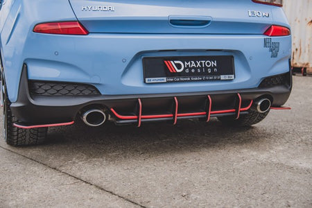 Maxton Racing Durability Rear Diffuser V.1 Hyundai I30 N Mk3 Hatchback - Black