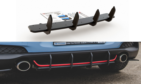 Maxton Racing Durability Rear Diffuser V.1 Hyundai I30 N Mk3 Hatchback - Black