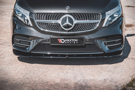 Maxton Front Splitter V.2 Mercedes-Benz V-Class Amg-Line W447 Facelift - Gloss Black