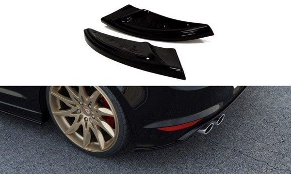Maxton Rear Side Splitters V.1 VW Golf 7 R / R-Line  - Gloss Black