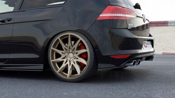 Maxton Rear Side Splitters V.1 VW Golf 7 R / R-Line  - Gloss Black