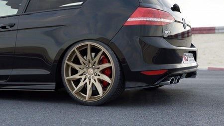 Maxton Rear Side Splitters V.1 VW Golf 7 R / R-Line  - Gloss Black