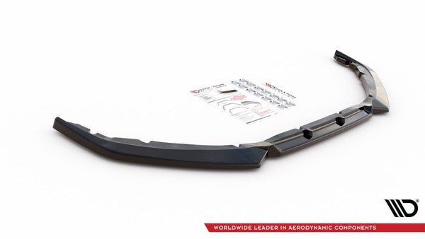 Maxton Front Splitter V.1 Peugeot 208 Mk2 - Gloss Black