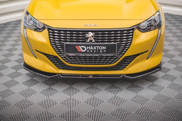 Maxton Front Splitter V.1 Peugeot 208 Mk2 - Gloss Black