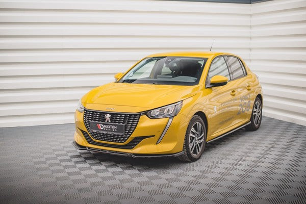 Maxton Front Splitter V.1 Peugeot 208 Mk2 - Gloss Black