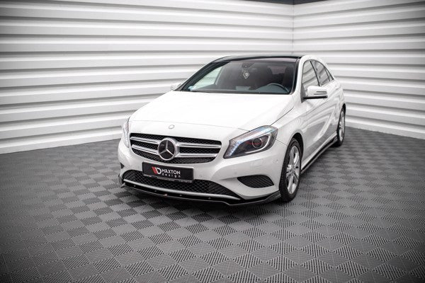 Maxton Front Splitter V.2 Mercedes-Benz A W176 - Gloss Black