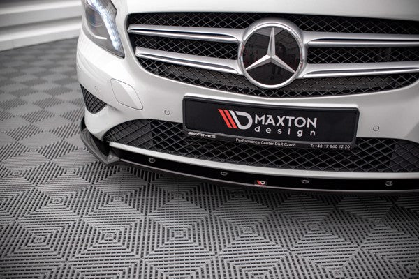 Maxton Front Splitter V.2 Mercedes-Benz A W176 - Gloss Black