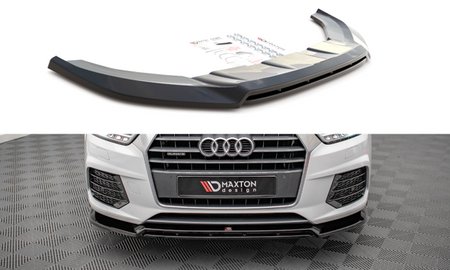 Maxton Front Splitter V.2 Audi Q3 8U Facelift - Gloss Black