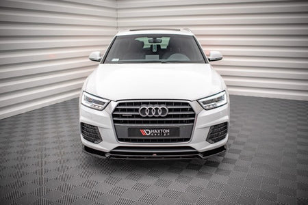 Maxton Front Splitter V.2 Audi Q3 8U Facelift - Gloss Black