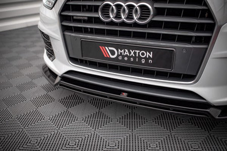 Maxton Front Splitter V.2 Audi Q3 8U Facelift - Gloss Black