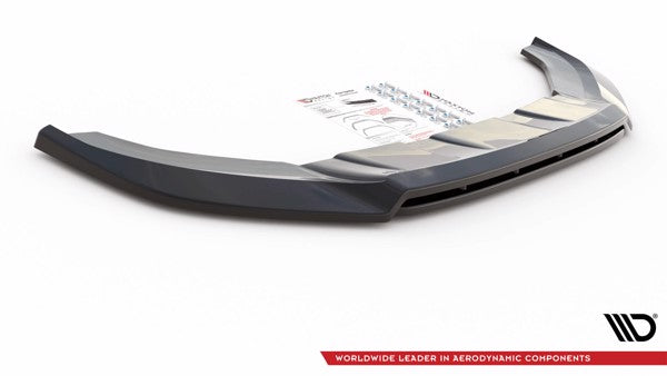 Maxton Front Splitter V.2 Audi Q3 8U Facelift - Gloss Black