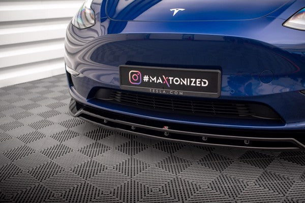 Maxton Front Splitter V.2 Tesla Model Y - Gloss Black