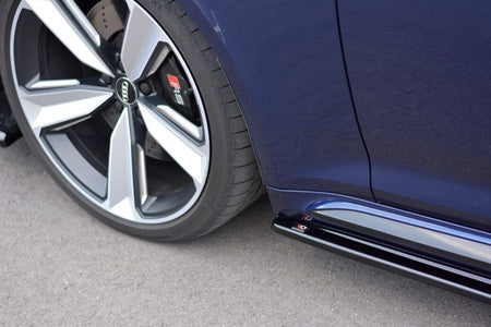 Maxton Side Skirts Diffusers Audi RS4 B9  - Gloss Black
