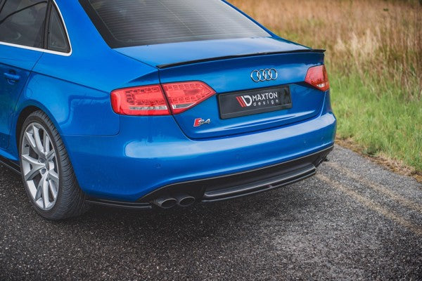 Maxton Central Rear Splitter Audi S4 / A4 S-Line B8 Sedan - Gloss Black