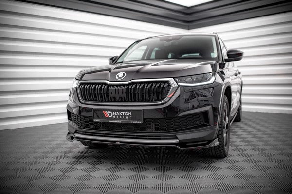 Maxton Front Splitter V.2 Skoda Kodiaq Mk1 Facelift - Gloss Black