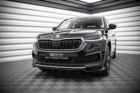Maxton Front Splitter V.2 Skoda Kodiaq Mk1 Facelift - Gloss Black