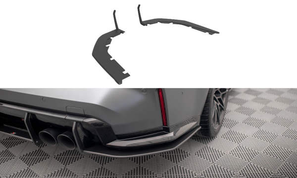 Maxton Street Pro Rear Side Splitters BMW M3 G80 - Black