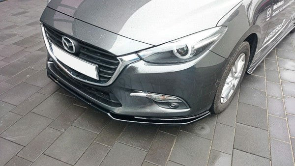 Maxton Front Splitter V.1 Mazda 3 Bn (Mk3) Facelift - Gloss Black