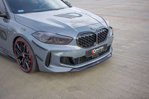 Maxton Front Splitter V.2 For BMW 1 F40 M-Pack/ M135I  - Gloss Black