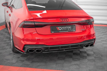 Maxton Central Rear Splitter Audi S7 C8 - Gloss Black