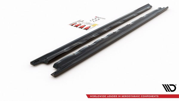 Maxton Side Skirts Diffusers V.1 VW Golf 8 - Gloss Black
