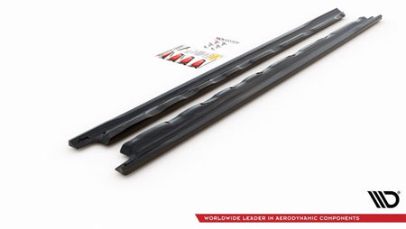 Maxton Side Skirts Diffusers V.1 VW Golf 8 - Gloss Black