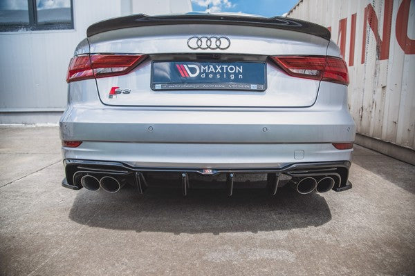 Maxton Rear Valance Audi S3 Sedan 8V Facelift - Gloss Black