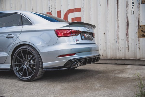 Maxton Rear Valance Audi S3 Sedan 8V Facelift - Gloss Black