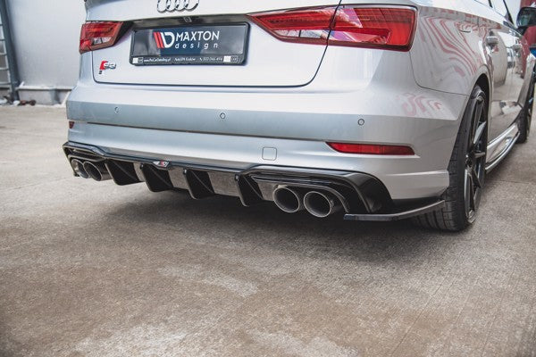 Maxton Rear Valance Audi S3 Sedan 8V Facelift - Gloss Black