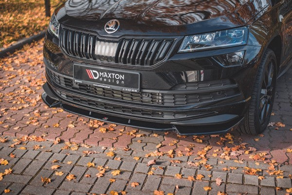 Maxton Front Splitter Skoda Karoq Sportline - Gloss Black