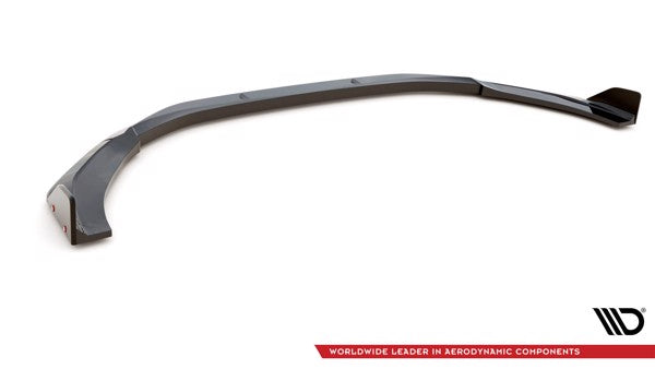 Maxton Front Splitter + Flaps V.1 Audi RS5 F5 Facelift - Gloss Black