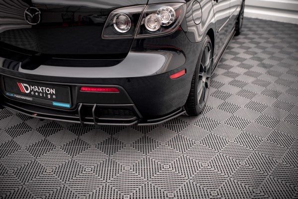 Maxton Street Pro Rear Side Splitters Mazda 3 Mps Mk1 - Black