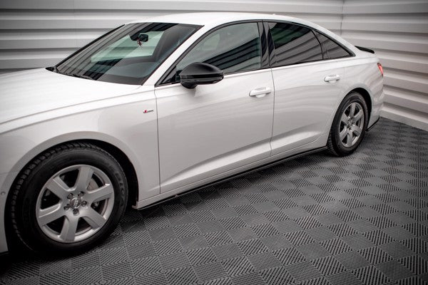 Maxton Side Skirts Diffusers Audi A6 C8 - Gloss Black