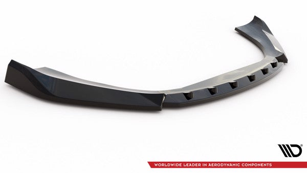 Maxton Front Splitter V.2 Porsche Macan Mk1 - Gloss Black